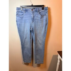 Talbots Womens 16W Straight Leg Jeans‎ Light Wash Denim Pants